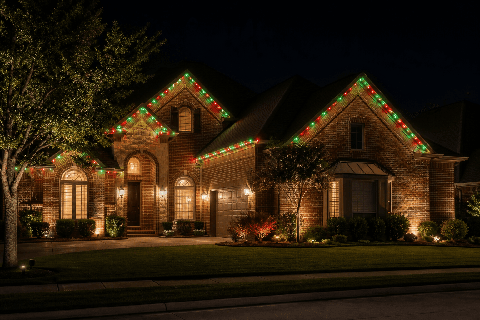 Christmas edge lighting scene